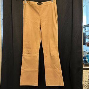 Ines & Marechal Light Tan/Neutral Leather Pants-Size 38